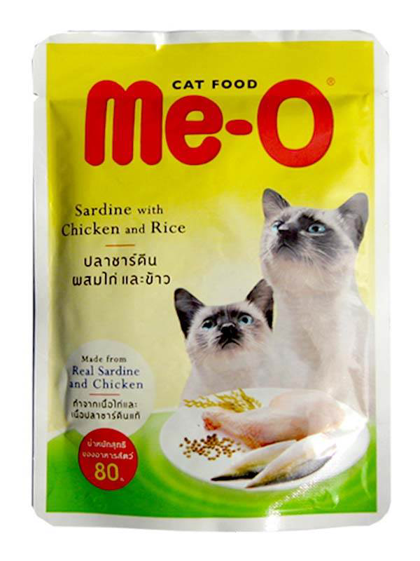 PCG MeO Pouch Adult Cat Food Sardine With Chicken & Rice 80G Buy Online Ubuy Kuwait