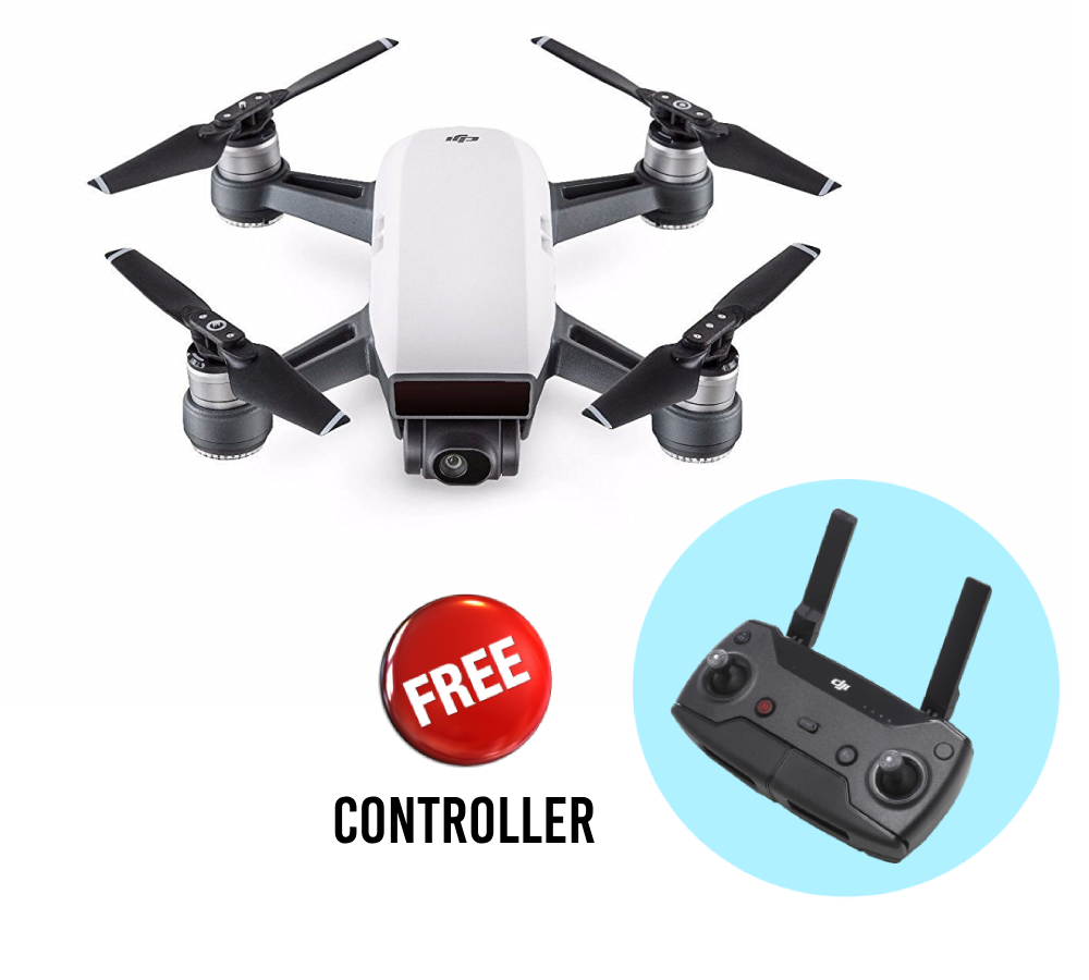 dji spark controller combo alpine white