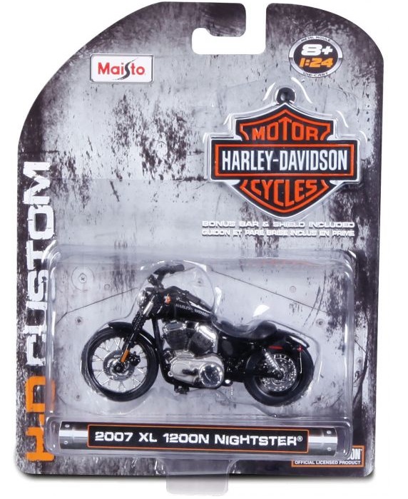 Harley-Davidson 2007 XL 1200N Nightster 1:24 Motorrad Modell die-cast