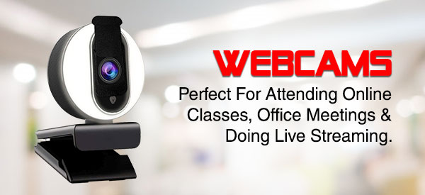 Webcams - Perfect For Attending Online Classes, Office Meetings & Doing Live Streaming