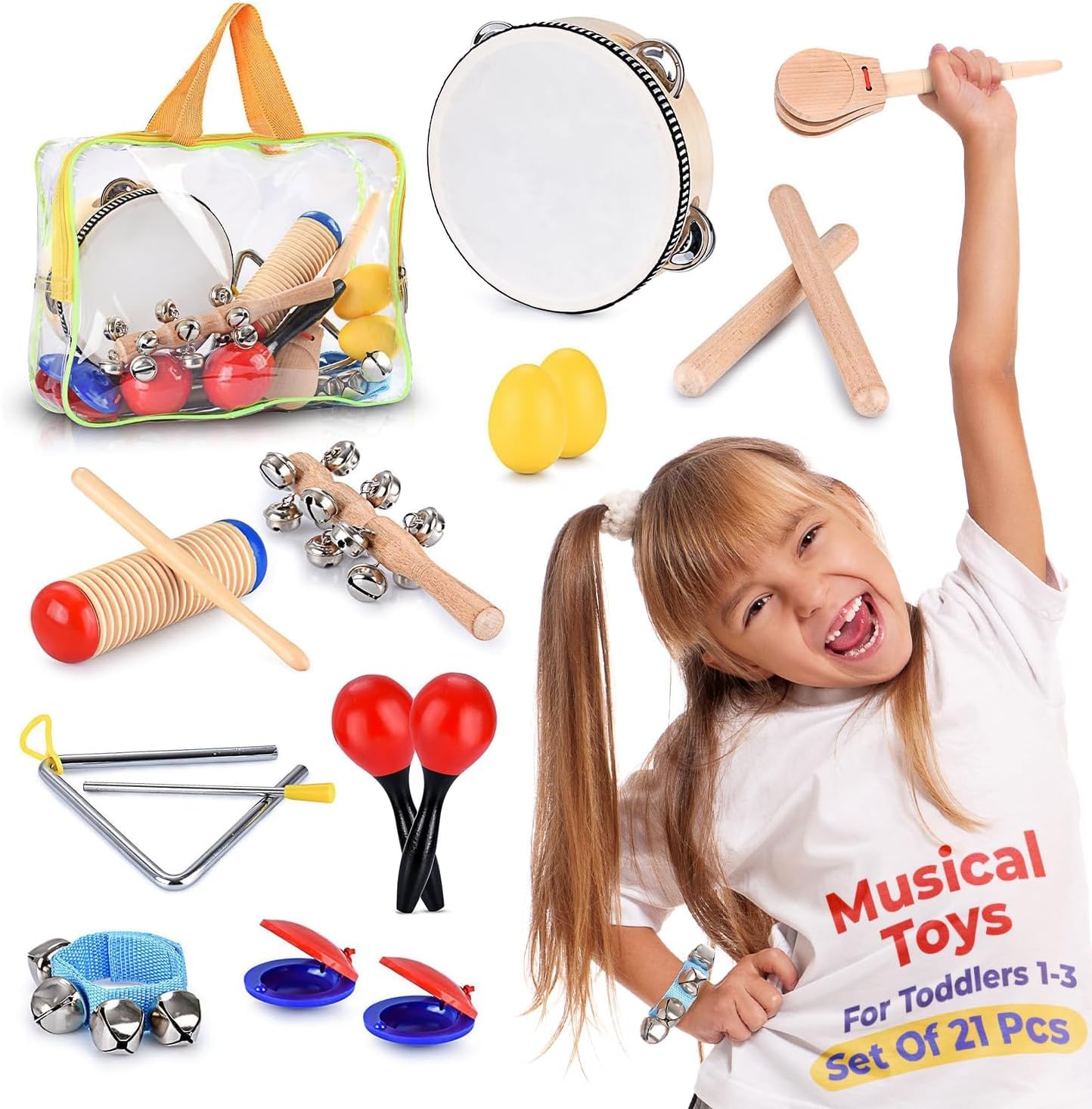 21-Piece Toddler Musical Instrument Set